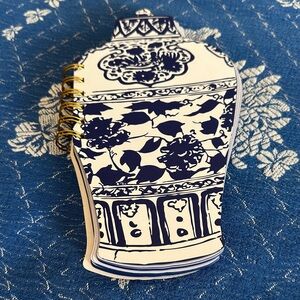 Blue and White Porcelain Vase Notebook - Unbranded Spiral Journal